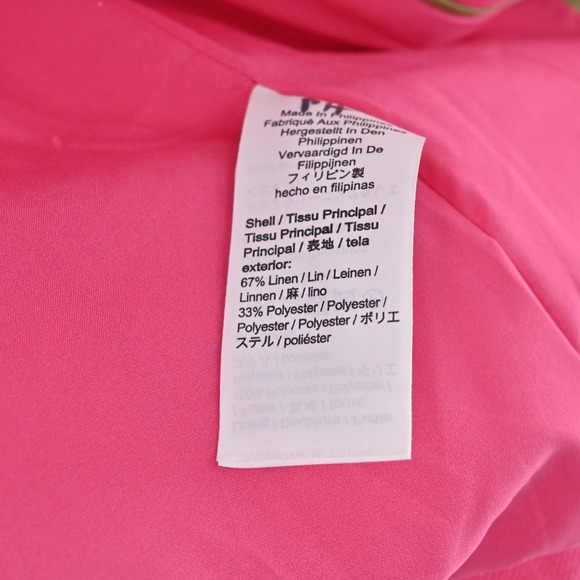 J Crew Womens Going‎ Out Blazer Size 00 Pink Stretch Linen Preppy Barbie AI253 - Picture 9 of 14